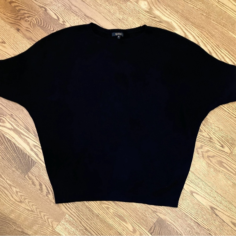 Lightweight Cotton Cashmere Link-Stitch Dolman Sweater - Picture 2 of 4